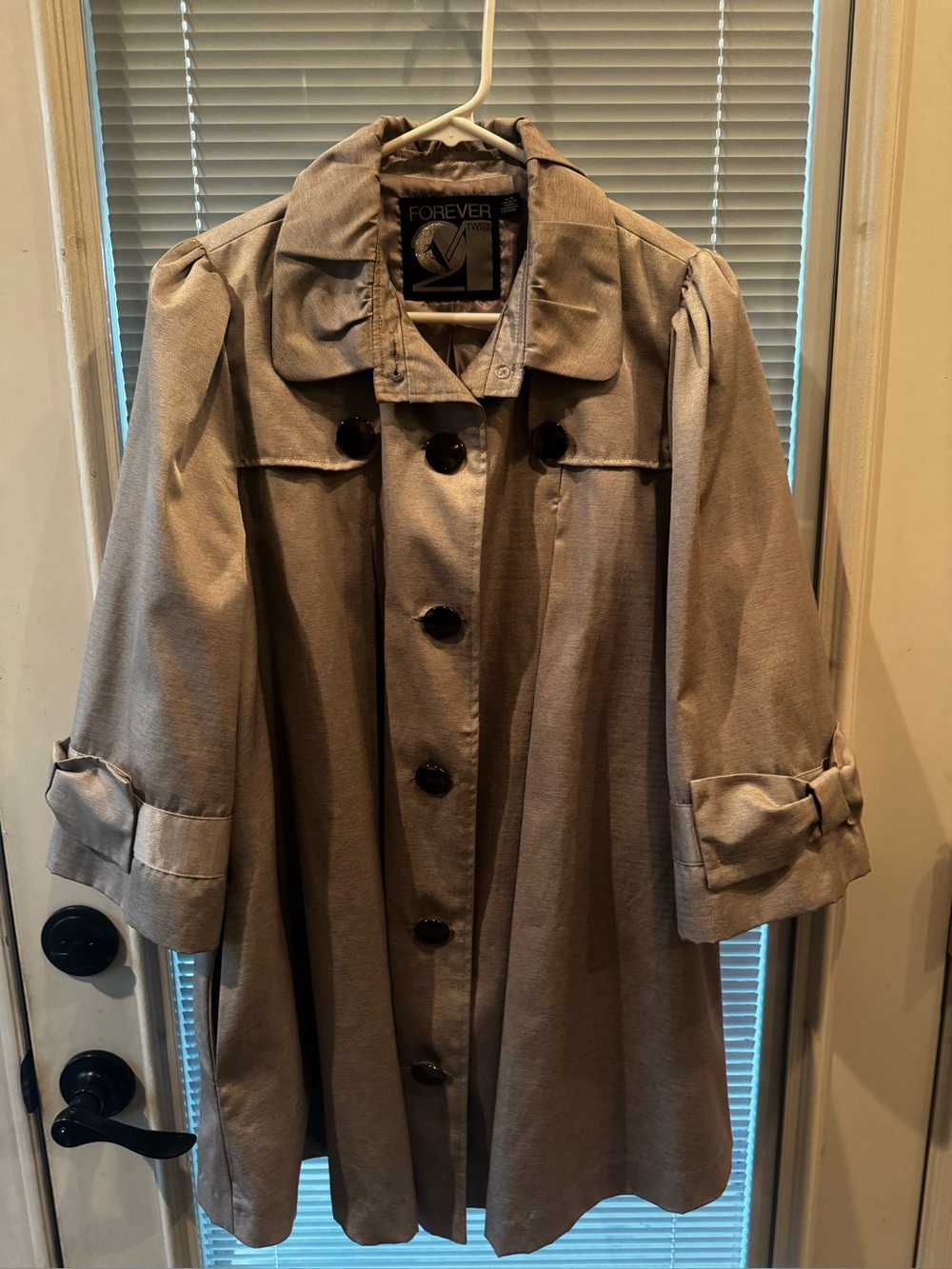 Forever 21 Twist Grey Women's Trench Coat - Large